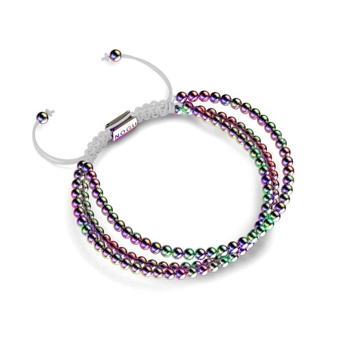 Dreifaltigkeit | Einhorn Silber x Weiß | Dreireihiges Armband